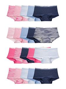 Fruit of the Loom Girls' Cotton Boyshorts, 20 Pack