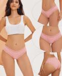 Cheeky Cotton Bikini Briefs with Sexy Lace