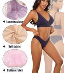 6 Pack Silky Lace Cheeky Hipster Panties
