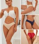 6 Pack Silky Lace Cheeky Hipster Panties