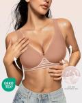 OEAK Women's Wireless Deep V Plunge Bra