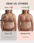 OEAK Women's Wireless Deep V Plunge Bra