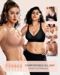 OEAK Women's Wireless Deep V Plunge Bra
