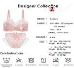 ZooChest 2 Piece Lingerie Silk Lingerie Set for Women Bow Tie Bra and Panty Sets Japanese AV Star Same Underwear Pink