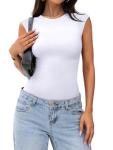 PINKMSTYLE Women's Sleeveless Fitted Thong Bodysuit