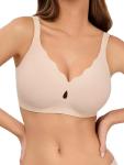 Wireless Full Coverage Women's Comfort Bra - Nude