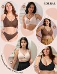 Wireless Full Coverage Women's Comfort Bra - Nude