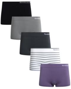 Reebok Women's 5 Pack Boyshort Underwear