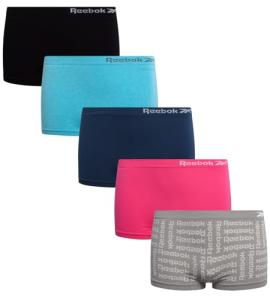 Reebok Girls’ Seamless Boyshorts 5-Pack Set