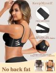 Seamless Deep V Push Up Wireless Bra - Black