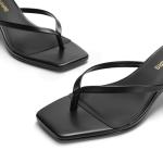 DREAM PAIRS Black Kitten Heels for Summer