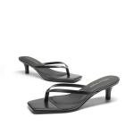 DREAM PAIRS Black Kitten Heels for Summer