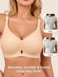 Cuteio Wireless T-Shirt Bra for Women