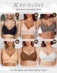 Avidlove Seamless Wireless Push-Up Bra - Black