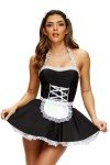 Ann Summers Maid Costume - Clothing Maid Costume - Adult Maid Dress for Woman - Maid Outfit Lingerie Sets - French Maid Outfits for Women - Halloween Costume - Adult Fancy Dress Black/White
