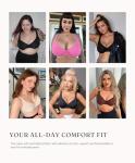 FeelinGirl Full Coverage Seamless Push-Up Bra