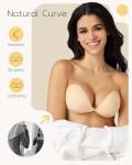 Niidor Sticky Invisible Push-Up Bra with Nipple Covers