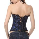 Brown Pirate Corset with Pink Lace Details