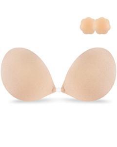 Niidor Sticky Invisible Push-Up Bra with Nipple Covers