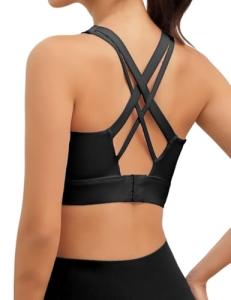 High Impact Criss Cross Sports Bra for Women