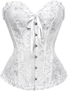 Lace-Up Boned Corset Top for Women