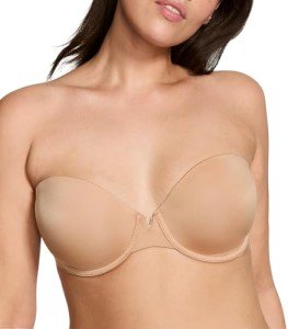 Victoria's Secret Sexy Illusions Lightly Lined Strapless Bra, Bras for Women, Praline, 34DDD