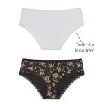 Organic Cotton Hipster Panties, Cheeky 2 Pack