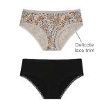 Pact Organic No Show Cheeky Hipster Panties 2-Pack