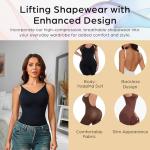 Mid Thigh Backless Bodysuit with Tummy Control