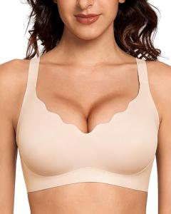 Gailife Seamless Scalloped Wireless Push-Up Bra