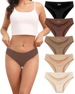Seamless No Show Hipster Panties Multipack (5 Pack)