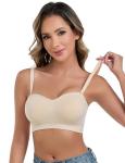 ANGOOL Wireless Strapless Invisible Bralette - Beige
