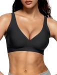 Vertvie Women's Wireless Deep V Push-Up Bralette