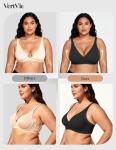 Vertvie Women's Wireless Deep V Push-Up Bralette