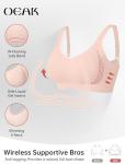Womens Wireless Push Up Seamless Bra 2XL Nude