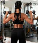 Twist Front Push Up Sports Bra - Black, L