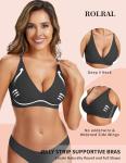 Butter-Soft Wireless Deep V Push Up Bra - Black M