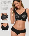 LXOXL Wireless Seamless Push-Up Bra for Women