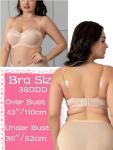 Dvpol Strapless Push-Up Bra in Beige Pink 42C