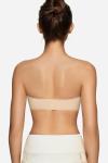 Beige Strapless Push-Up Bandeau Bra for Women