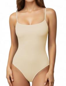 Sexy Spaghetti Strap Backless Thong Bodysuit