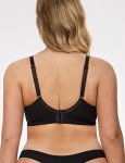 Wingslove Plus Size Mesh Lace Bras - Underwire Minimizer Bra for Women Unlined Sheer Bralette See Through 38G Deep Black