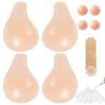 Sticky Push-Up Backless Bra with Silicone Nipple Covers