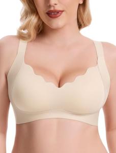 Gailife Seamless Scalloped Wireless Push-Up Bra