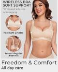 Gailife Seamless Scalloped Wireless Push-Up Bra