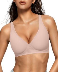 Women's Wireless Deep V Bralette - Comfortable Support