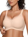OEAK Wireless Seamless V Mesh Bralette for Comfort