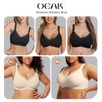 OEAK Wireless Seamless V Mesh Bralette for Comfort