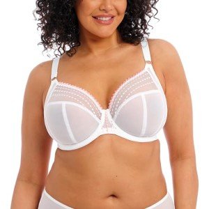 Elomi Women's Plus-size Matilda Underwire Plunge Bra with J-Hook Bra, -white, 34H