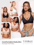 Vertvie Women's Wireless Deep V Push-Up Bralette